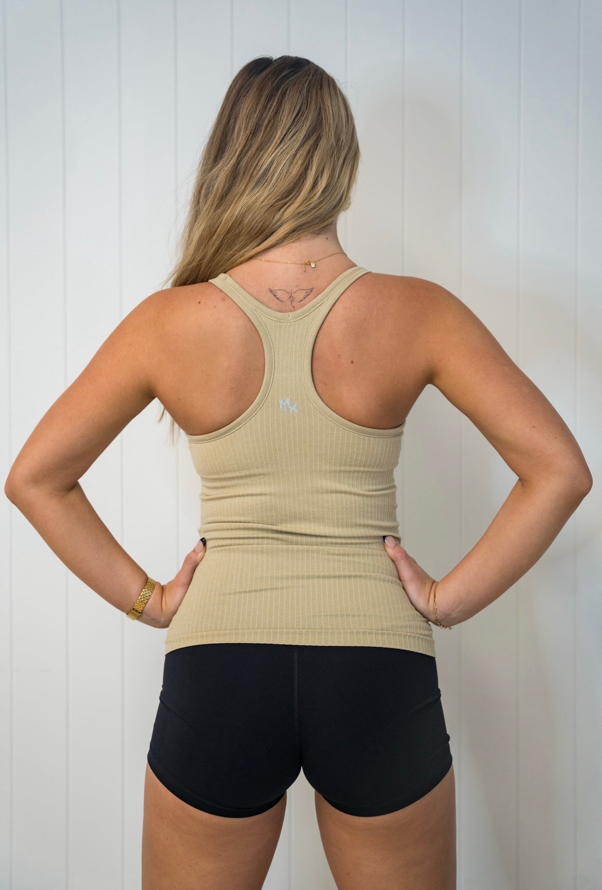 Rach Ribbed Mid Length Muscle Singlet