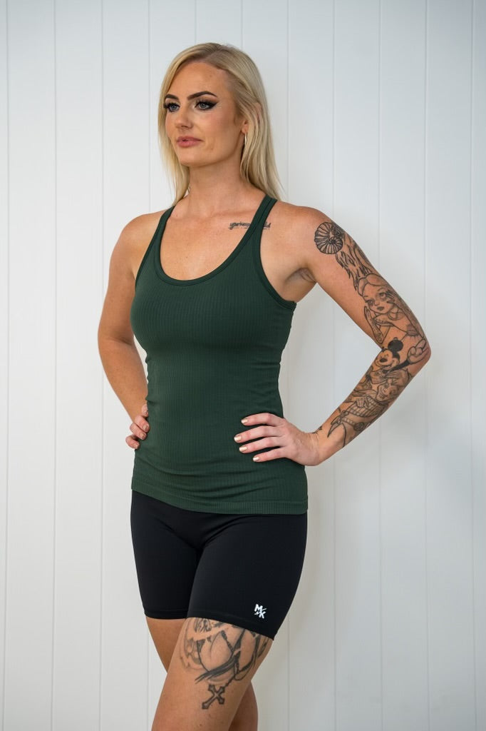 Rach Ribbed Mid/Long Length Muscle Singlet