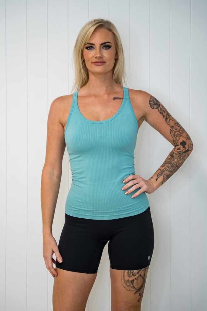 Rach Ribbed Mid/Long Length Muscle Singlet