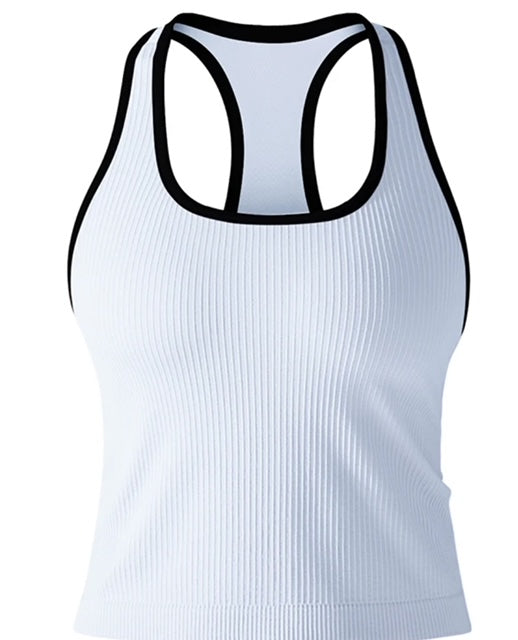 Ria Short Ribbed Muscle Singlet